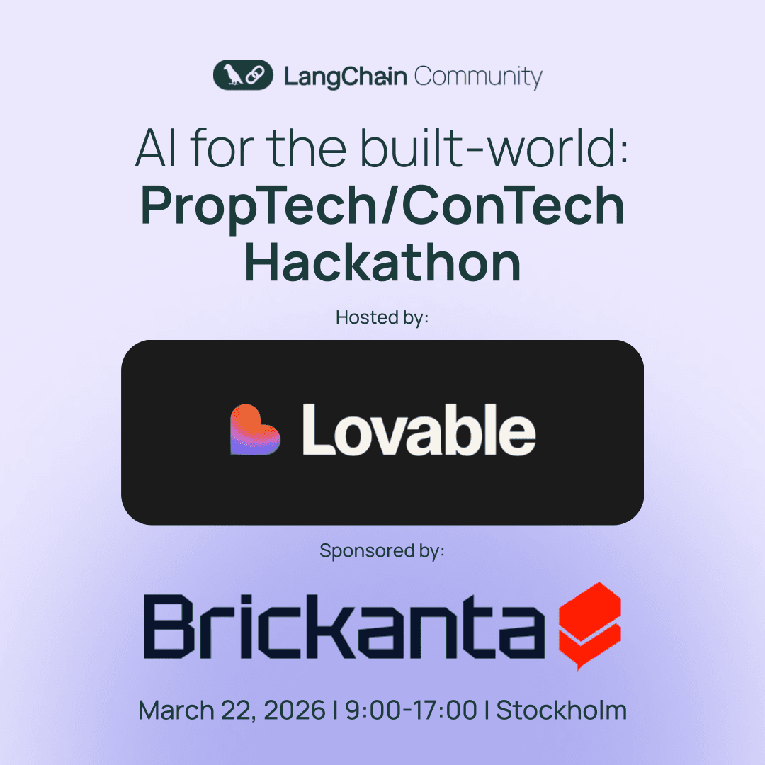 STOCKHOLM: Lovable x LangChain: AI for the built-world, PropTech Hackathon