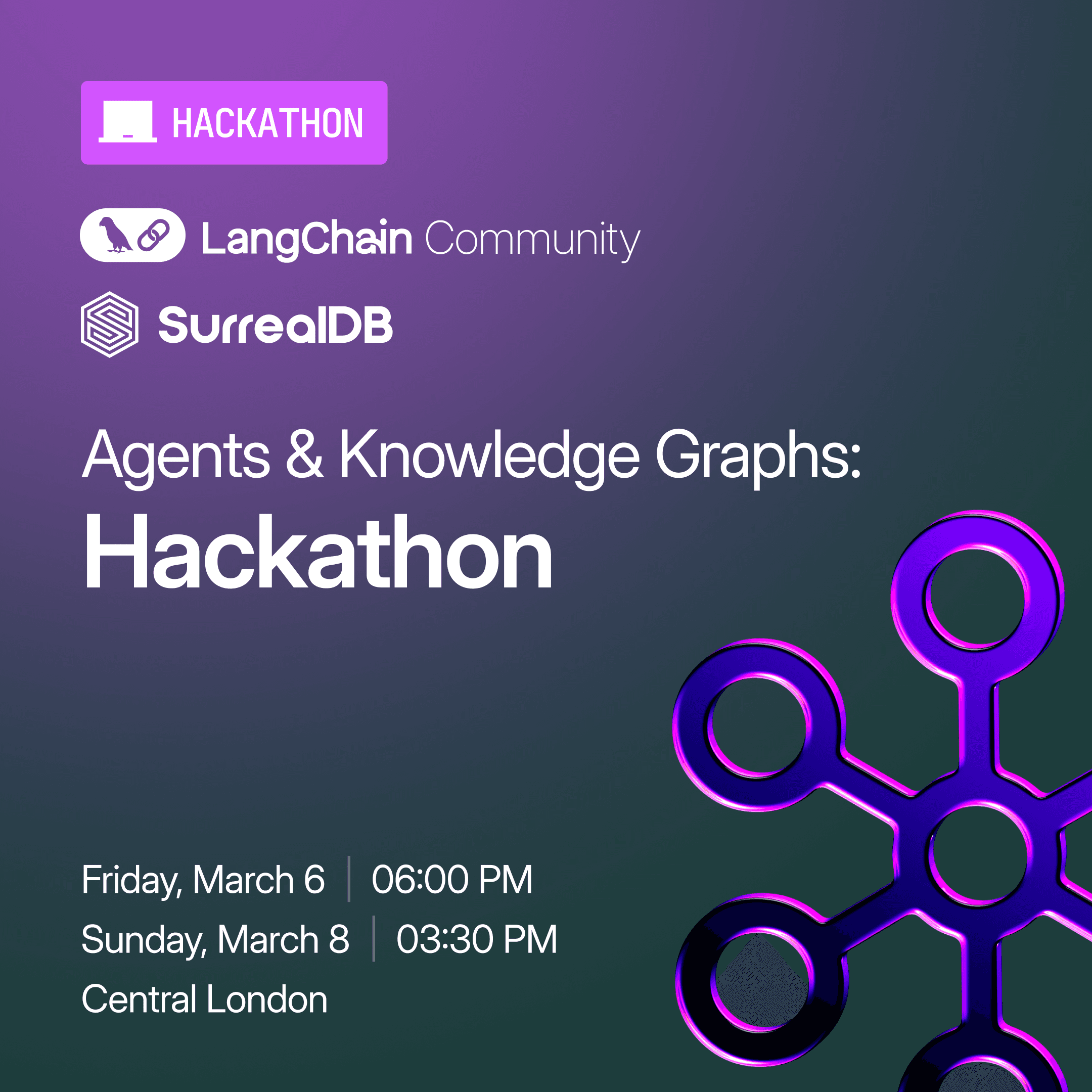 LONDON Hackathon: Agents & Knowledge Graphs (LangChain x SurrealDB)